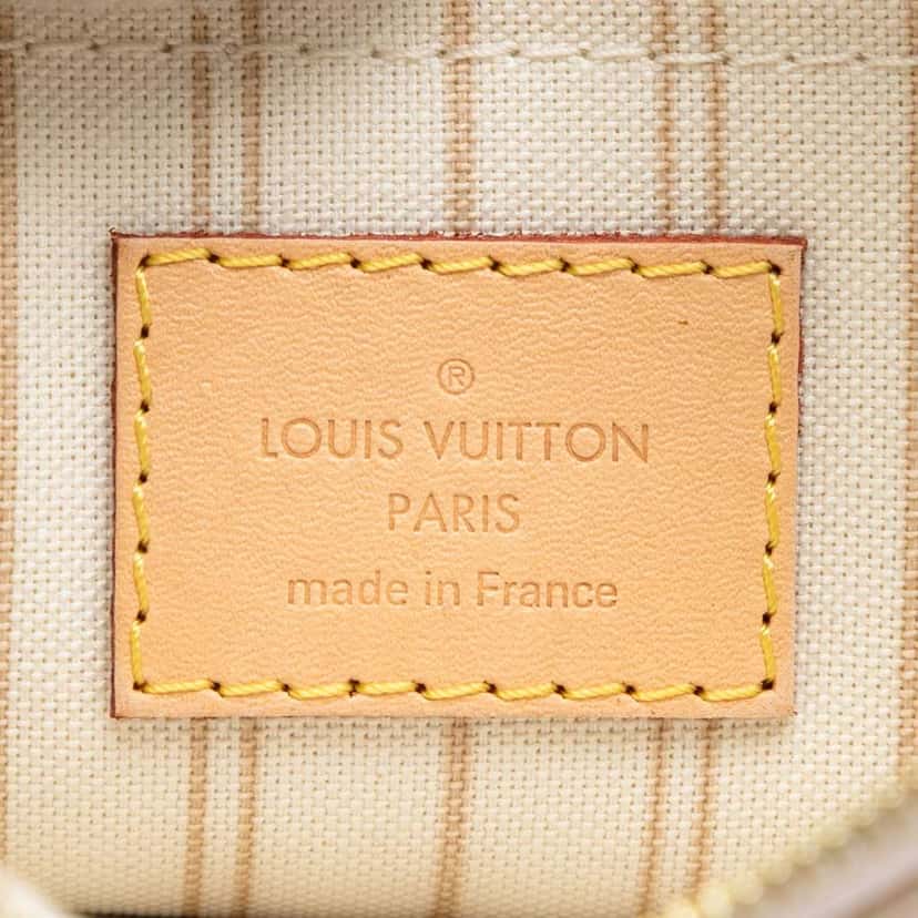 Louis Vuitton Damier Azur Neverfull MM Pouch White Very good condition - Box View