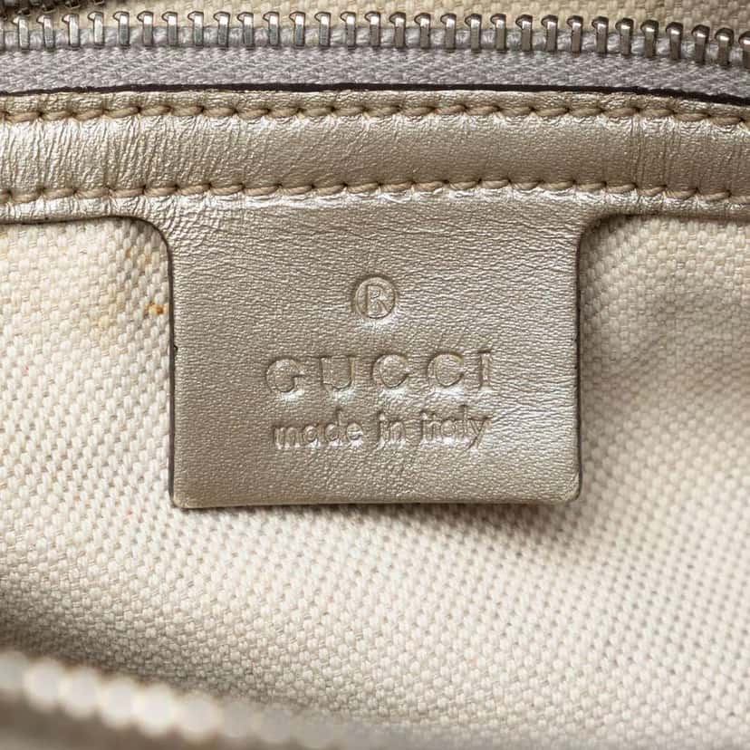 Gucci Medium GG Imprime Joy Boston Bag Silver Canvas Very good condition - Box View