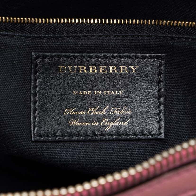 Burberry Small Leather Trimmed House Check Canvas Bridle Orchard Satchel Brown Canvas Very good condition - Box View