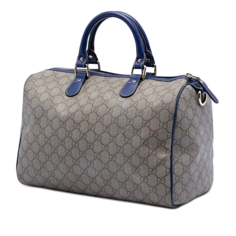 Gucci Unicef Medium GG Supreme American Flag Joy Boston Bag Beige Canvas Very good condition - Back View