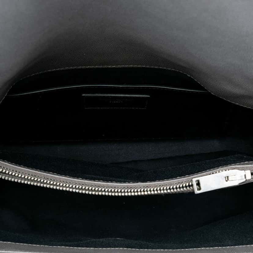 Saint Laurent Medium Grain De Poudre West Hollywood Crossbody Grey Leather Very good condition - Model View