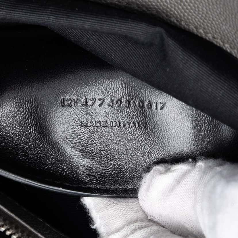 Saint Laurent Medium Grain De Poudre West Hollywood Crossbody Grey Leather Very good condition - Box View