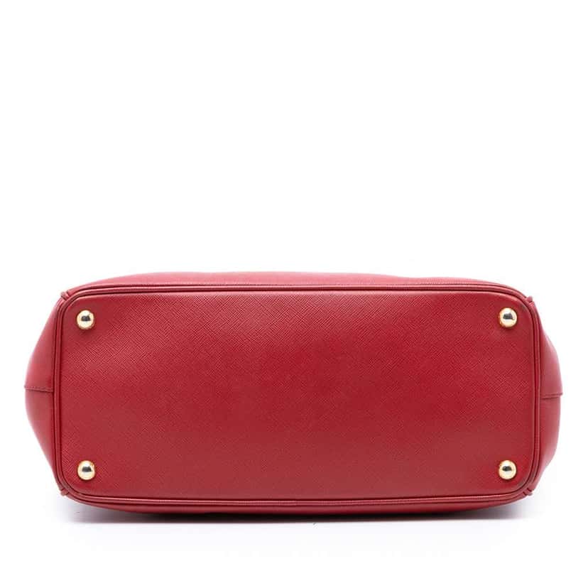 Prada Large Saffiano Lux Galleria Double Zip Satchel Red Leather Very good condition - Inside View