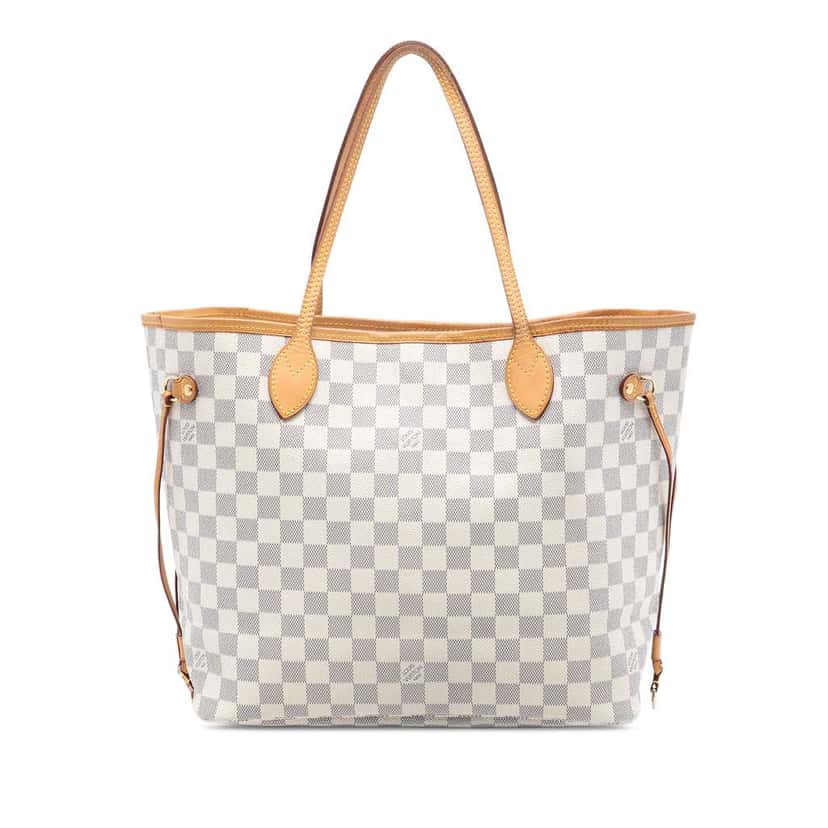 Louis Vuitton Damier Azur Neverfull MM White Very good condition - Front View