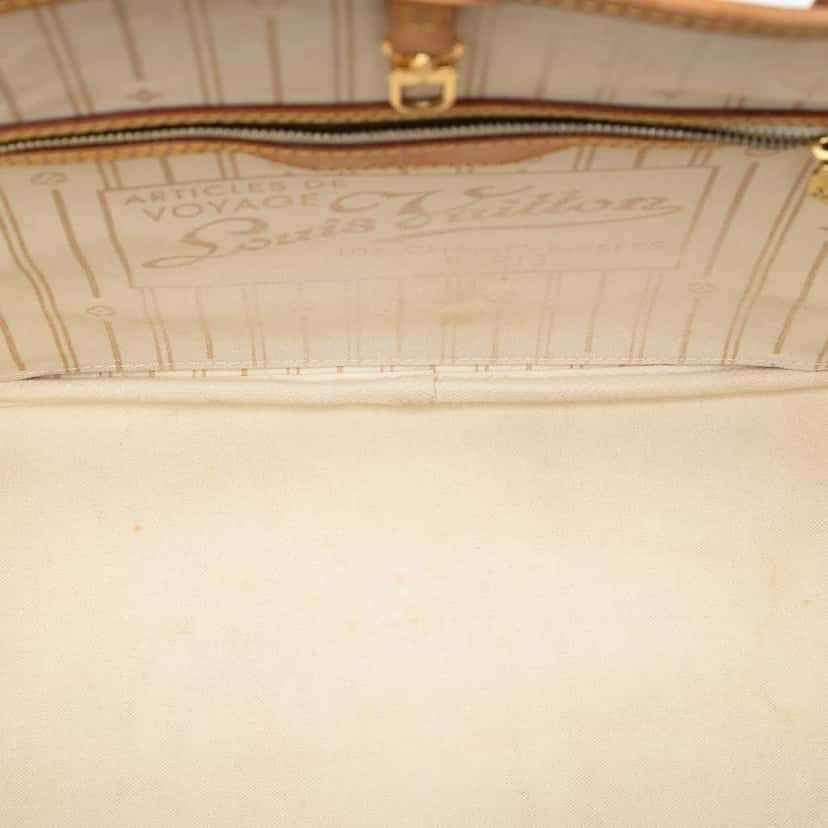 Louis Vuitton Damier Azur Neverfull MM White Very good condition - Model View