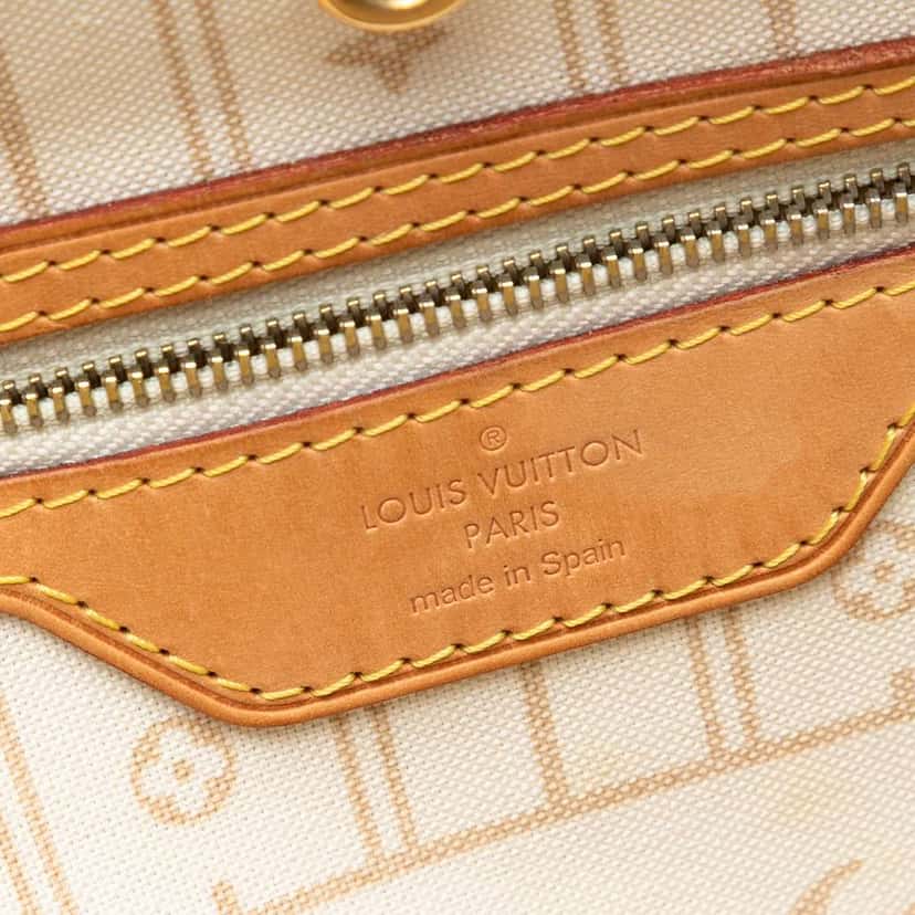 Louis Vuitton Damier Azur Neverfull MM White Very good condition - Box View