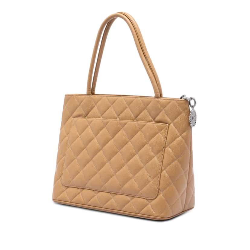 Chanel Caviar Medallion Tote Brown Leather Very good condition - Back View