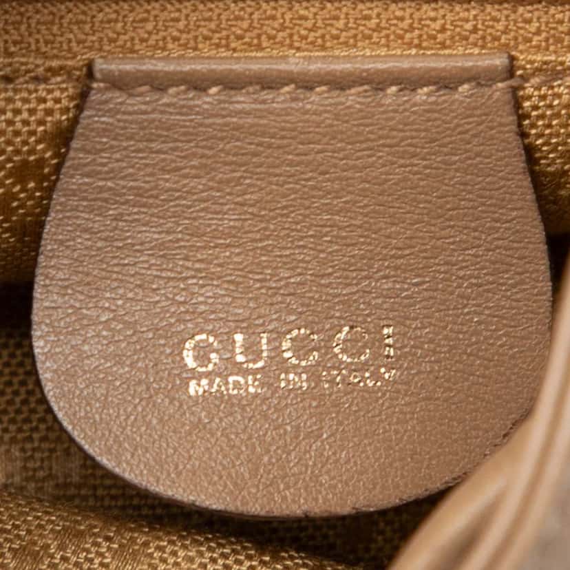 Gucci Leather Bamboo Drawstring Backpack Brown Leather Very good condition - Box View