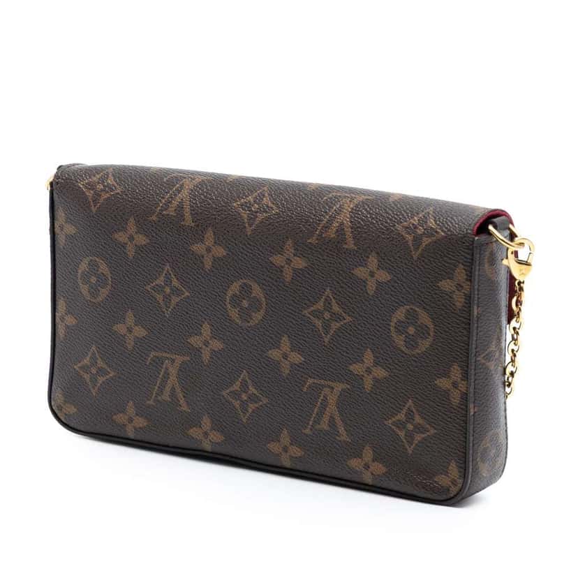 Louis Vuitton Monogram Pochette Felicie Brown Very good condition - Back View