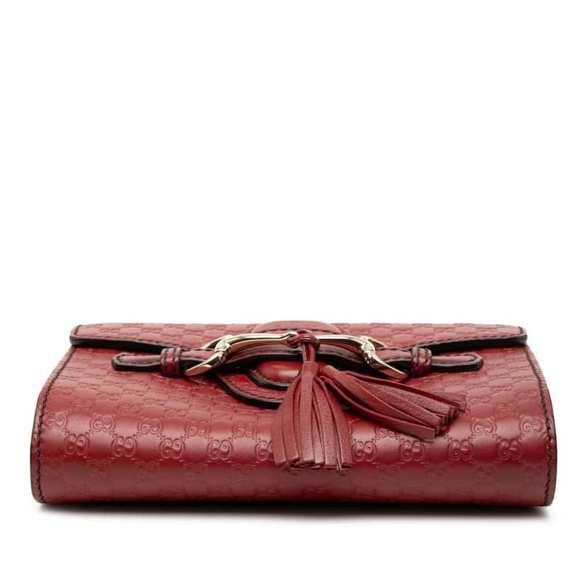 Gucci Mini Microguccissima Emily Crossbody Red Leather Very good condition - Inside View