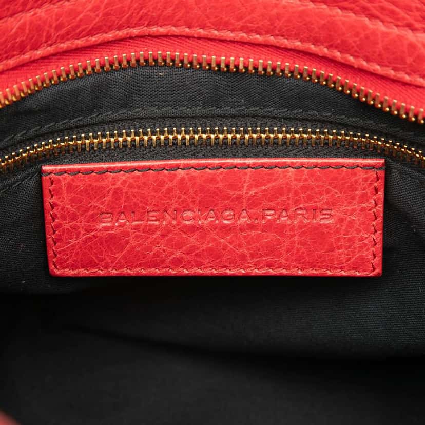 Balenciaga Lambskin Motocross City Giant 12 Satchel Red Leather Very good condition - Box View
