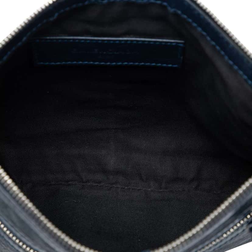 Balenciaga Lambskin Motocross Classic Clip S Clutch Blue Leather Very good condition - Model View