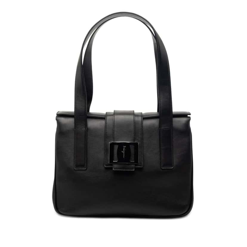 Salvatore Ferragamo Leather Tote Black Leather Very good condition - Front View