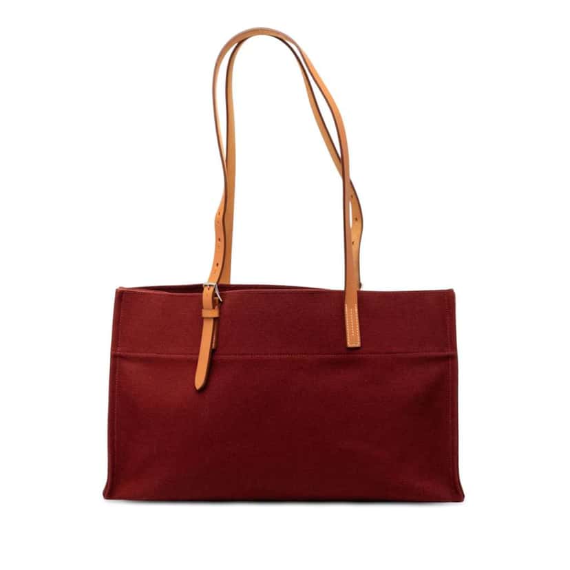 Hermès Toile Etriviere Elan Tote Red Canvas Very good condition - Front View