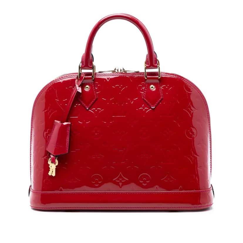 Louis Vuitton Monogram Vernis Alma PM Red Leather Very good condition - Front View