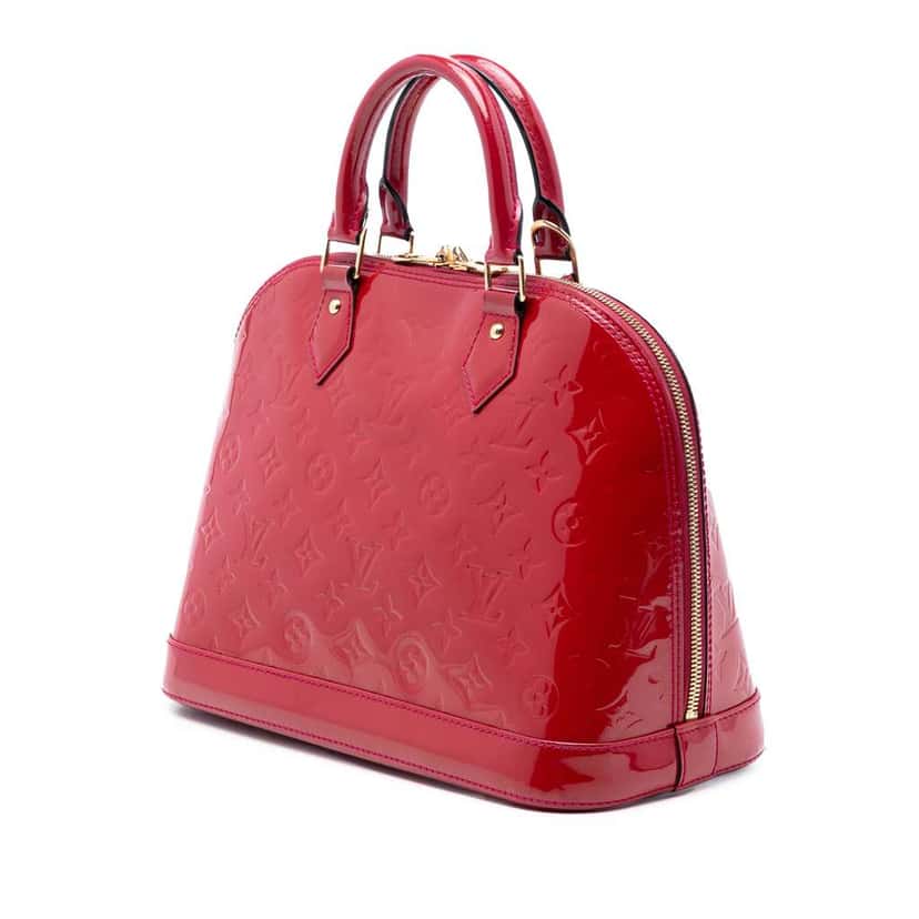 Louis Vuitton Monogram Vernis Alma PM Red Leather Very good condition - Back View
