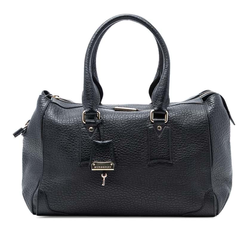 Burberry Small Leather Gladstone Satchel Black Leather Very good condition - Front View