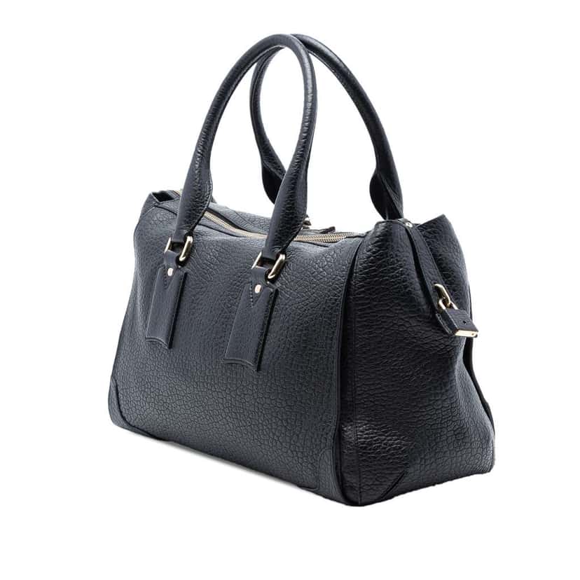 Burberry Small Leather Gladstone Satchel Black Leather Very good condition - Back View