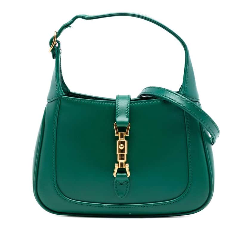 Gucci Mini Calfskin Jackie 1961 Crossbody Green Leather Very good condition - Front View
