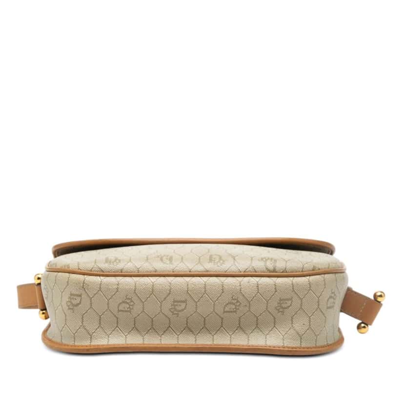 Dior Honeycomb Coated Canvas Crossbody Beige Canvas Very good condition - Inside View
