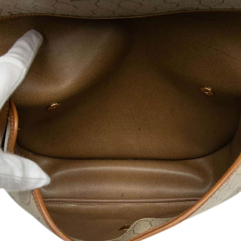 Dior Honeycomb Coated Canvas Crossbody Beige Canvas Very good condition - Model View