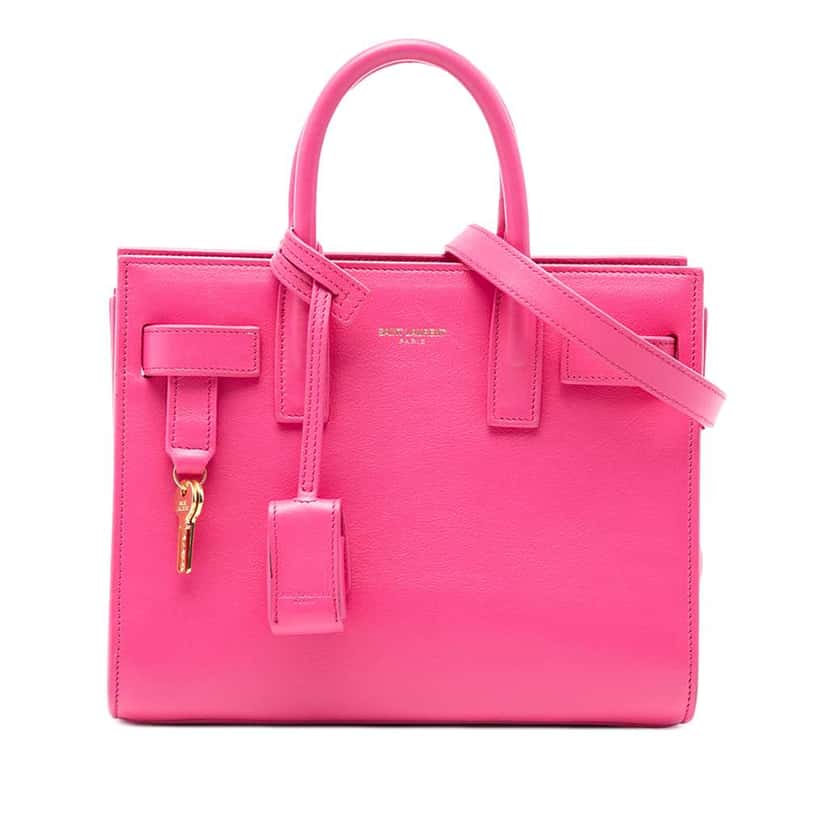 Saint Laurent Nano Leather Sac De Jour Satchel Pink Leather Very good condition - Front View