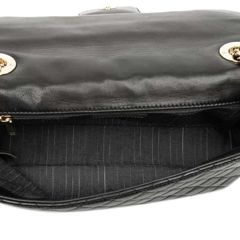 Chanel CC Quilted Lambskin Westminster Flap Black Leather Very good condition - Model View