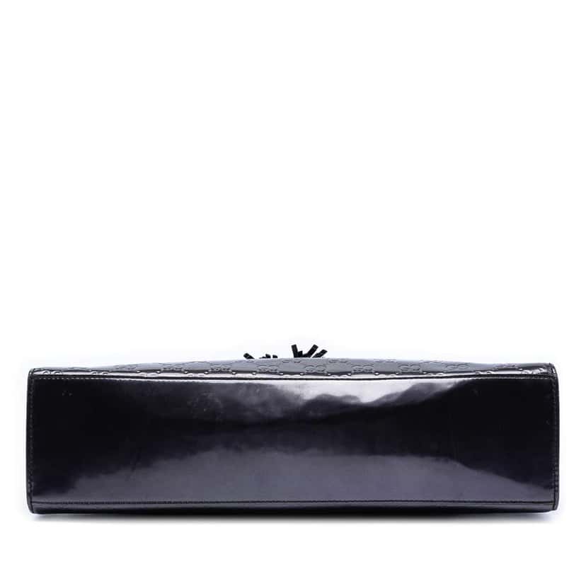 Gucci Large Patent Guccissima Emily Shoulder Bag Purple Leather Very good condition - Inside View