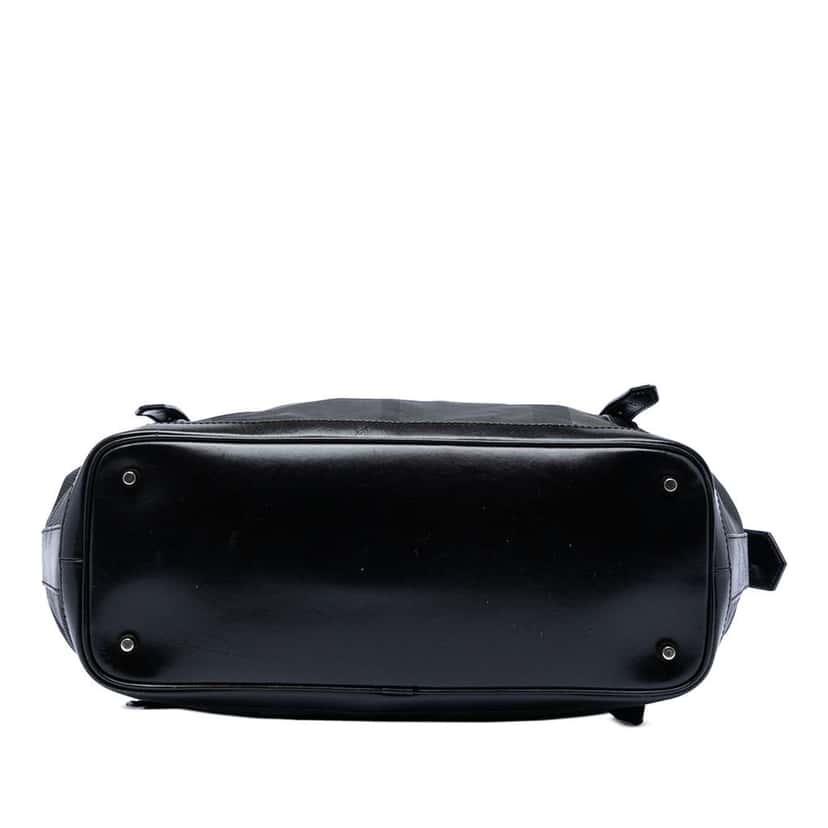 Burberry Beat Check Nylon Ellers Satchel Black Very good condition - Inside View