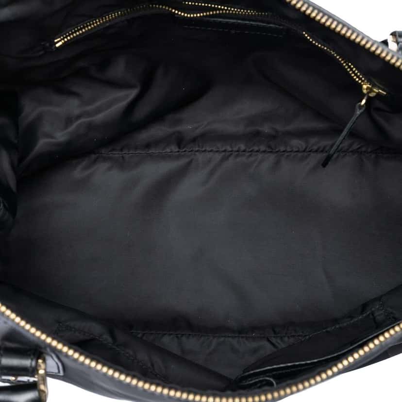 Burberry Beat Check Nylon Ellers Satchel Black Very good condition - Model View