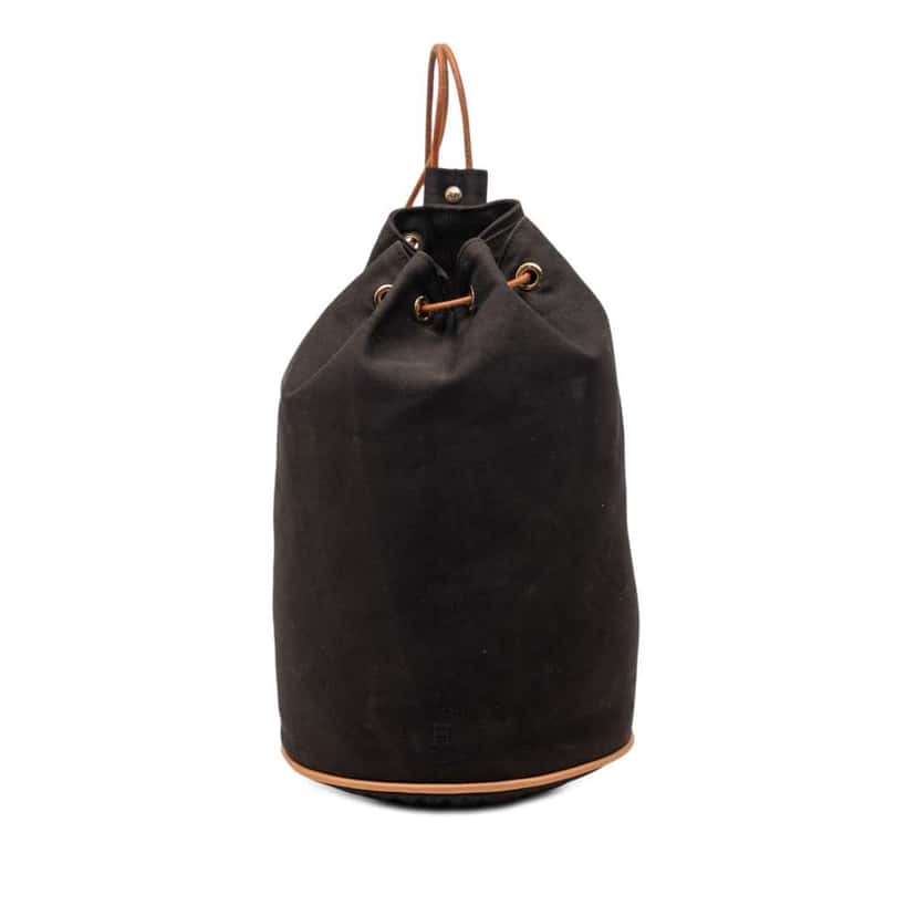 Hermès Toile Polochon Mimile Black Canvas Very good condition - Front View