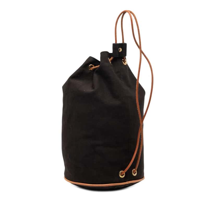 Hermès Toile Polochon Mimile Black Canvas Very good condition - Back View