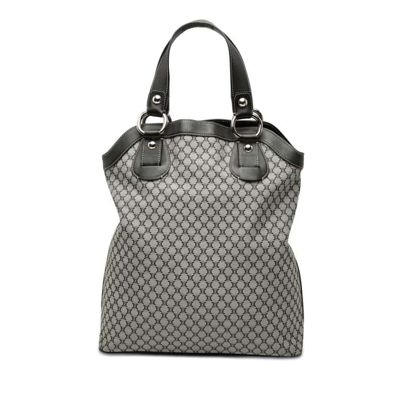 Celine Macadam Canvas Tote Grey Canvas Very good condition - Front View