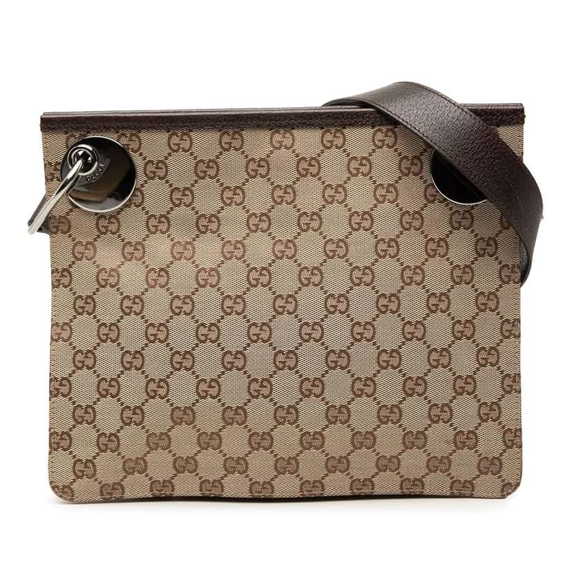 Gucci GG Canvas Eclipse Crossbody Beige Canvas Very good condition - Front View
