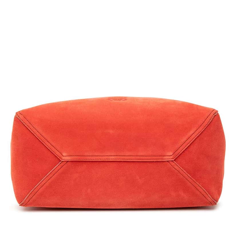 Loewe Suede Anagram Leo Tote Orange Leather Very good condition - Inside View