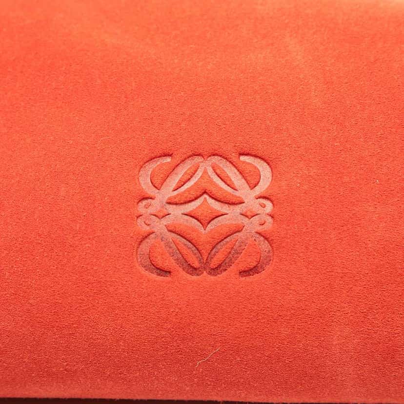Loewe Suede Anagram Leo Tote Orange Leather Very good condition - Box View
