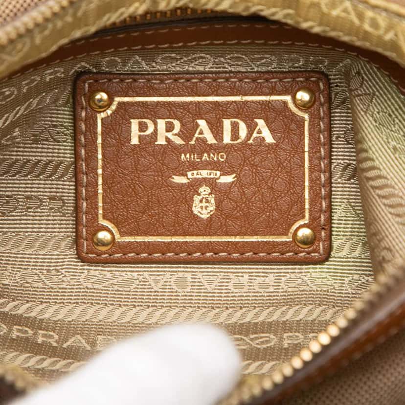 Prada Canvas Canapa Logo Crossbody Beige Very good condition - Box View