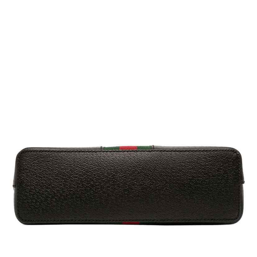 Gucci Small Calfskin Web Ophidia Dome Crossbody Black Leather Very good condition - Inside View