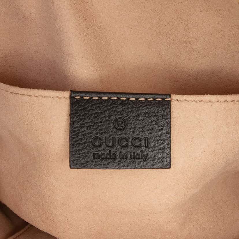 Gucci Small Calfskin Web Ophidia Dome Crossbody Black Leather Very good condition - Box View