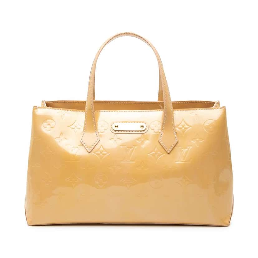 Louis Vuitton Monogram Vernis Wilshire PM Beige Leather Very good condition - Front View