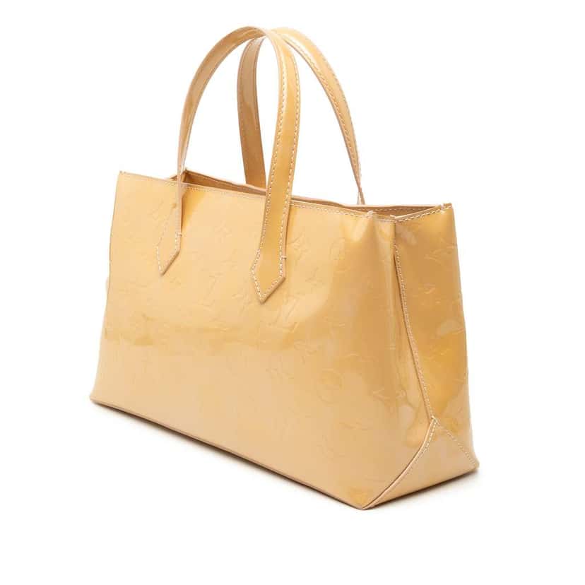 Louis Vuitton Monogram Vernis Wilshire PM Beige Leather Very good condition - Back View