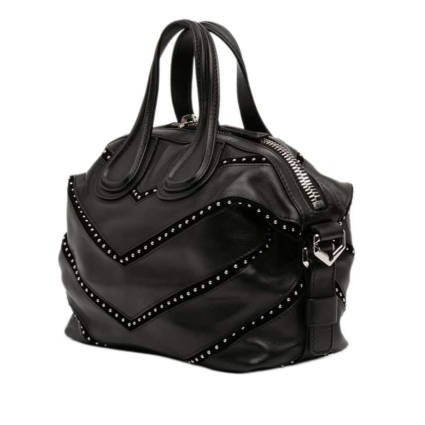 Givenchy Small Studded Calfskin Nightingale Satchel Black Leather Very good condition - Back View