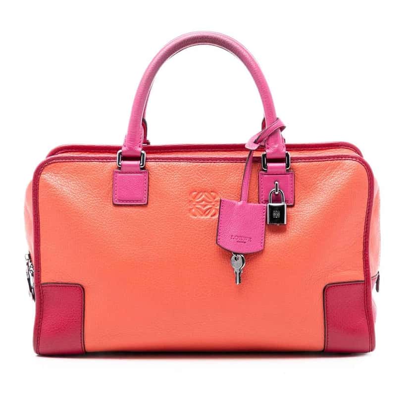 Loewe Tricolor Goatskin Amazona 36 Orange Leather Very good condition - Front View