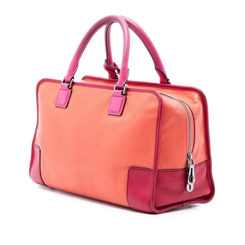 Loewe Tricolor Goatskin Amazona 36 Orange Leather Very good condition - Back View