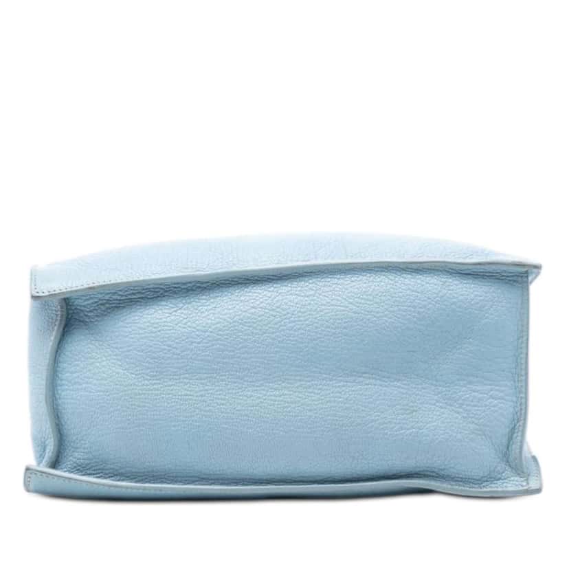 Miu Miu Goatskin Madras Tote Blue Leather Very good condition - Inside View