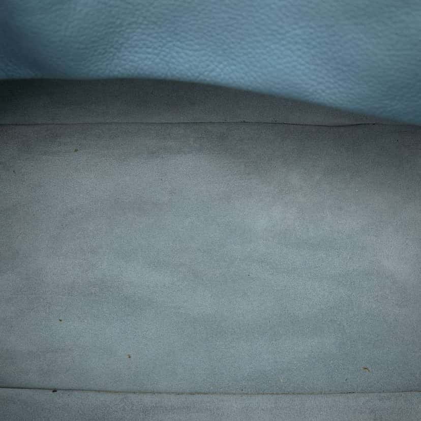 Miu Miu Goatskin Madras Tote Blue Leather Very good condition - Model View