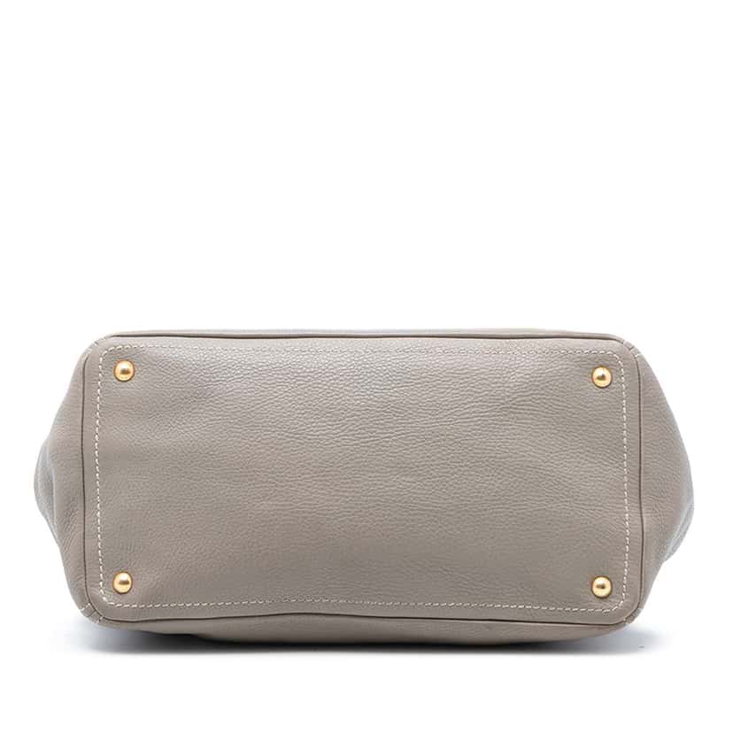 Prada Vitello Daino Open Convertible Tote Grey Leather Very good condition - Inside View