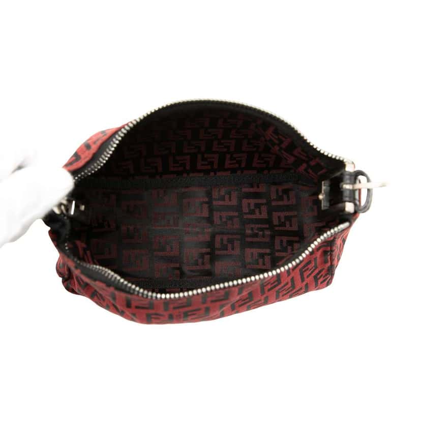 Fendi Zucchino Canvas Handbag Red Canvas Very good condition - Model View