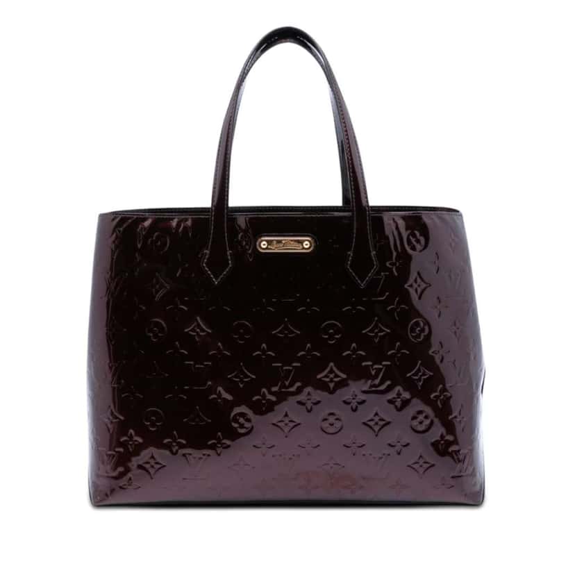 Louis Vuitton Monogram Vernis Wilshire GM Purple Leather Very good condition - Front View