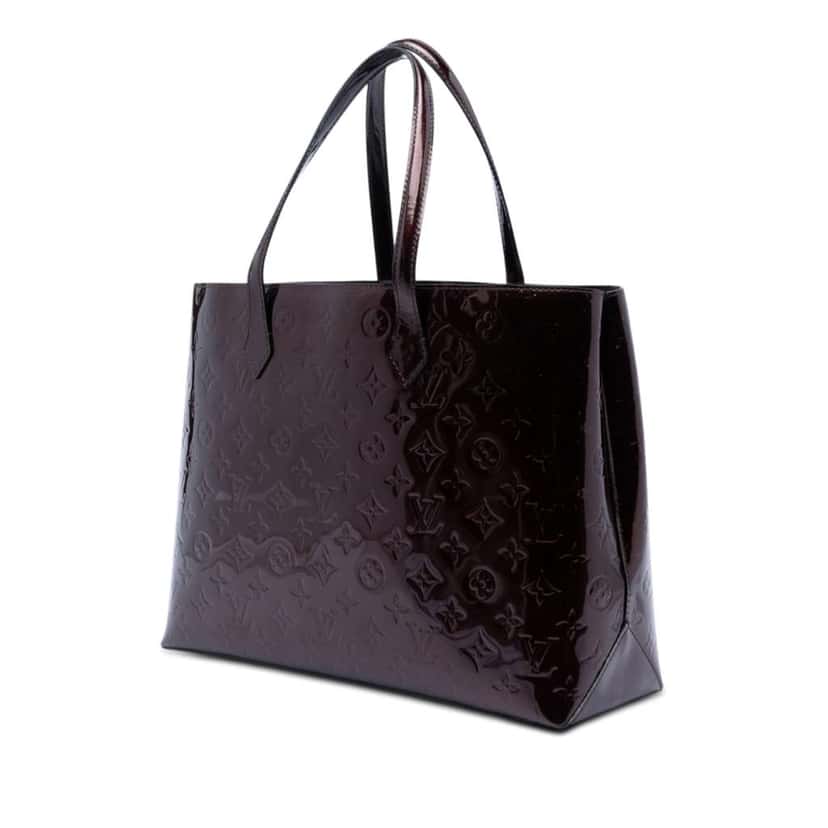 Louis Vuitton Monogram Vernis Wilshire GM Purple Leather Very good condition - Back View